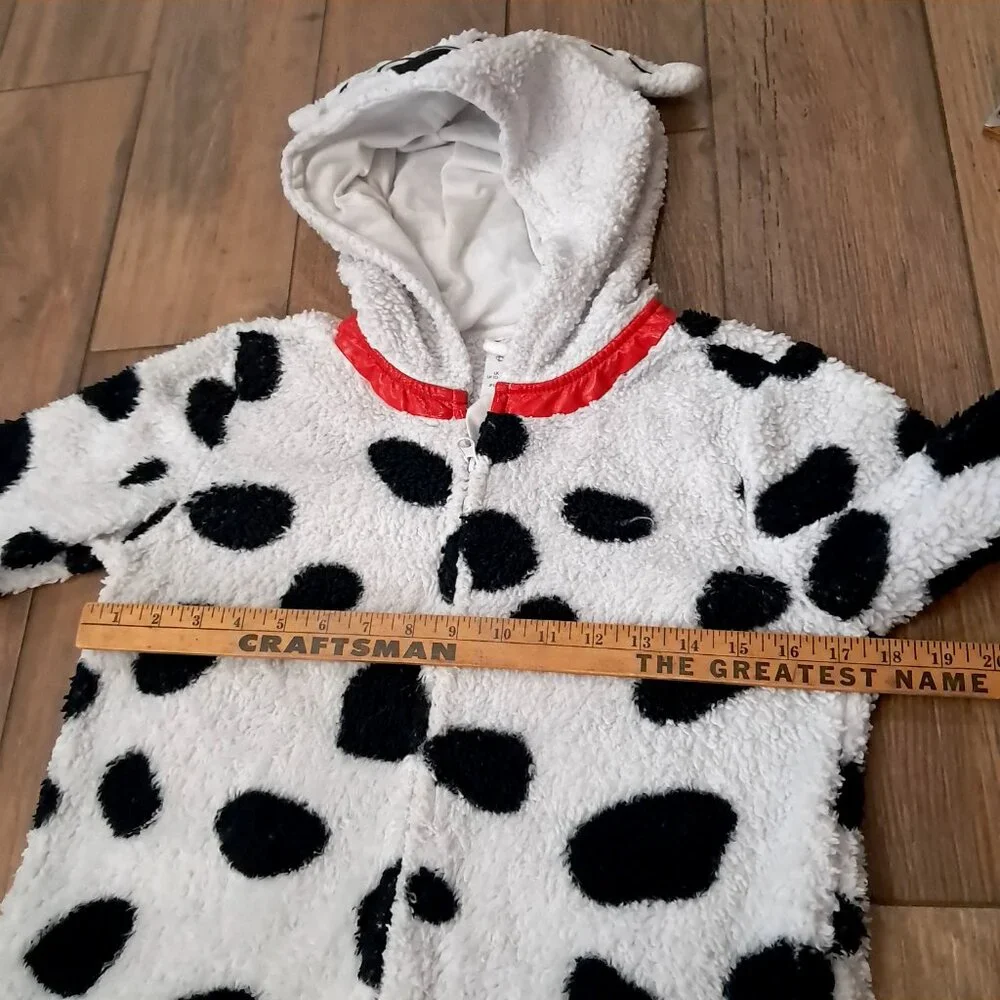 Disney Store 101 Dalmatians Dog Costume kids‎ 9/10 Pajamas unionsuit pj onepiece - Picture 9 of 14